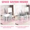 Kids 5 Pieces Table and Chair Set Wooden Children Activity Playroom Furniture Gift